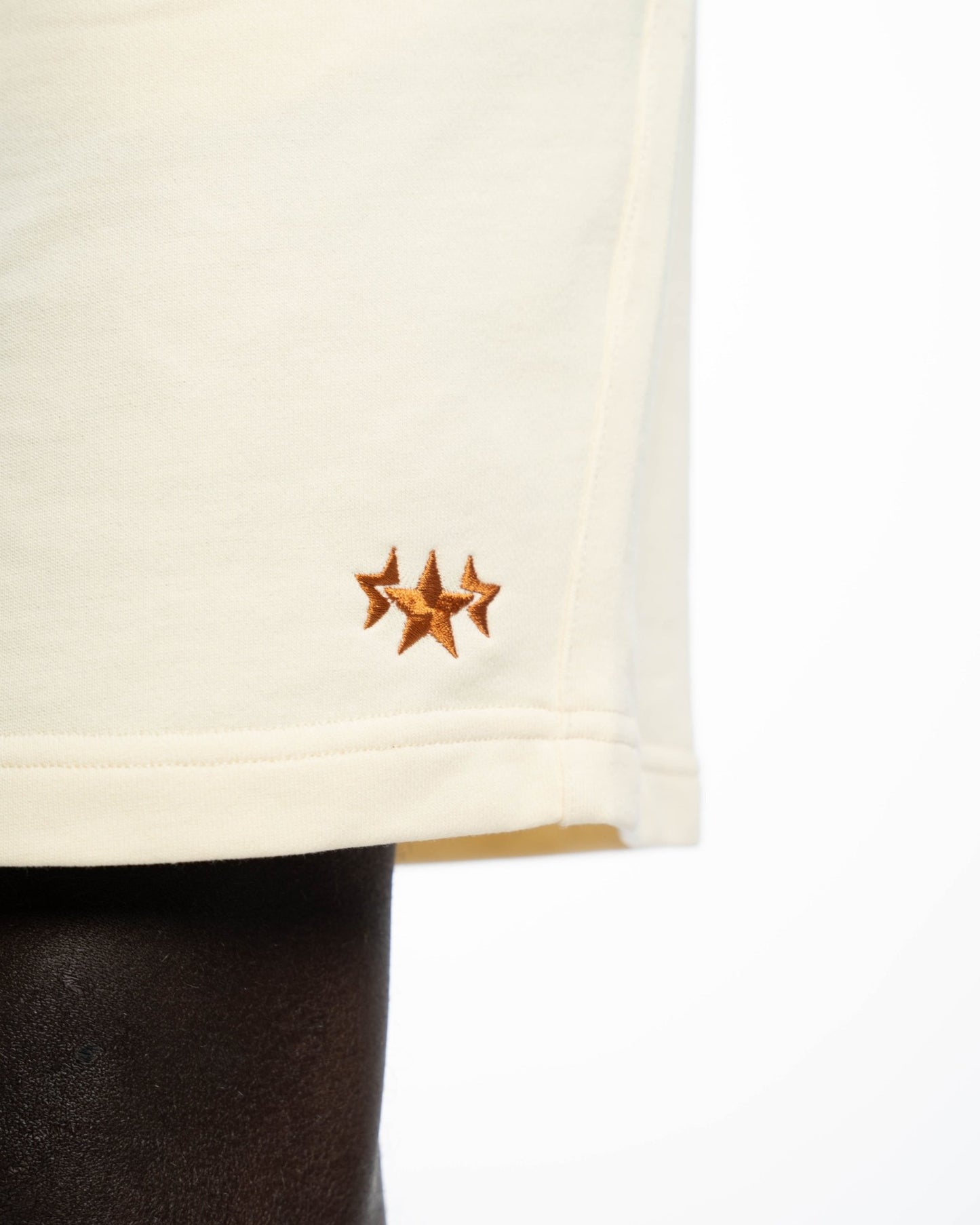 CREAM SWEAT SHORTS - BOXSTAR DESIGNS