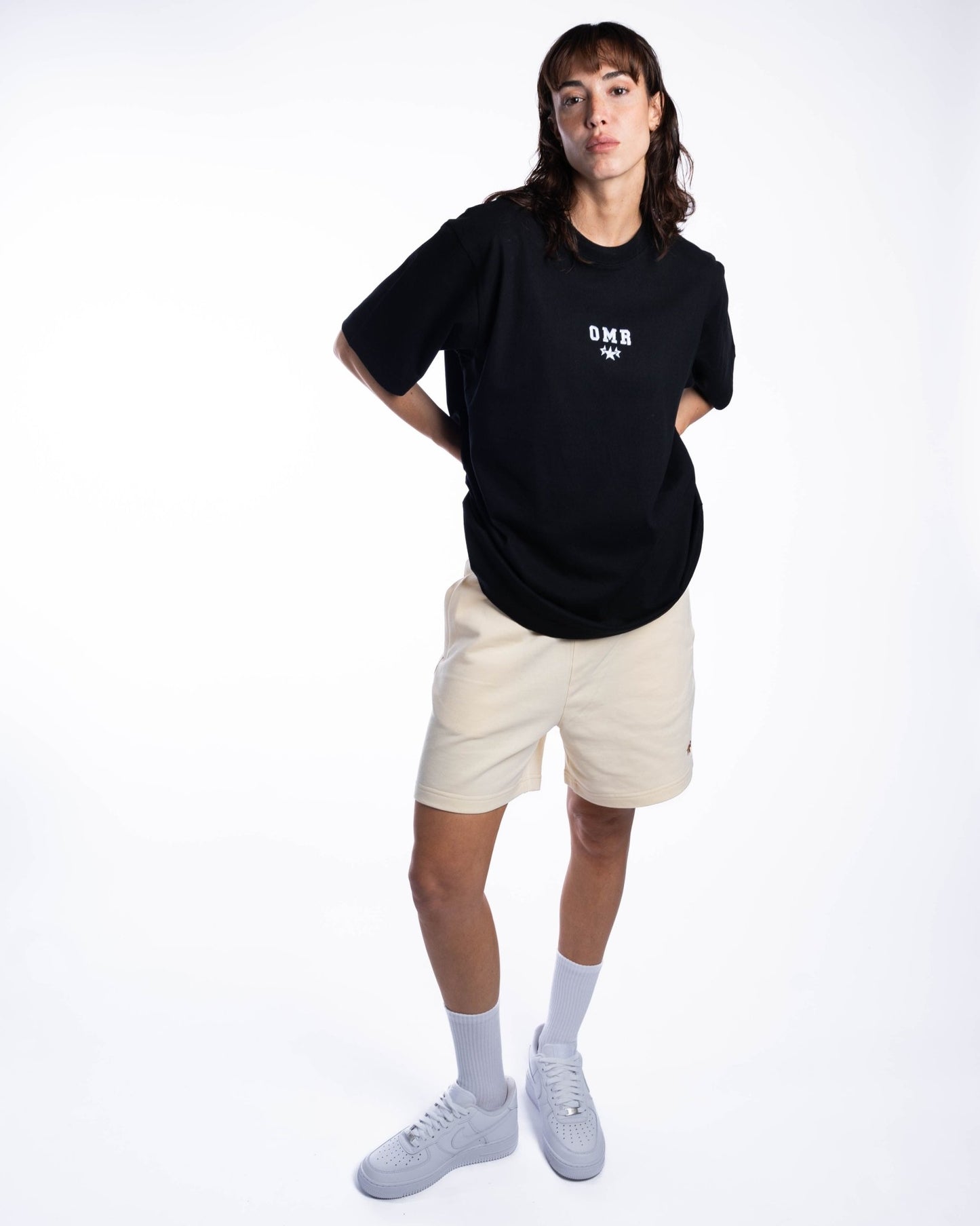 CREAM SWEAT SHORTS - BOXSTAR DESIGNS