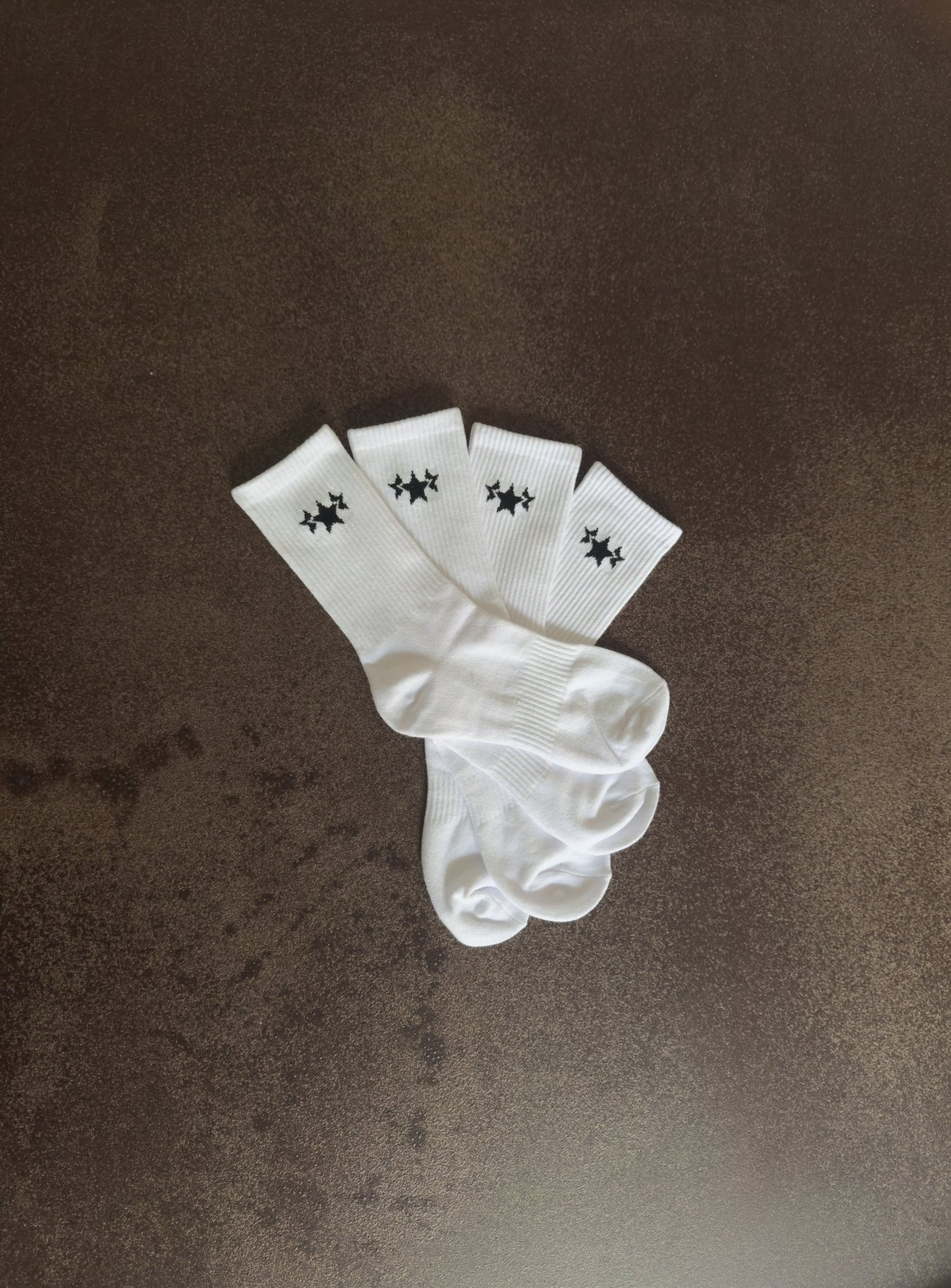 STARS WHITE SOCKS - BOXSTAR DESIGNS