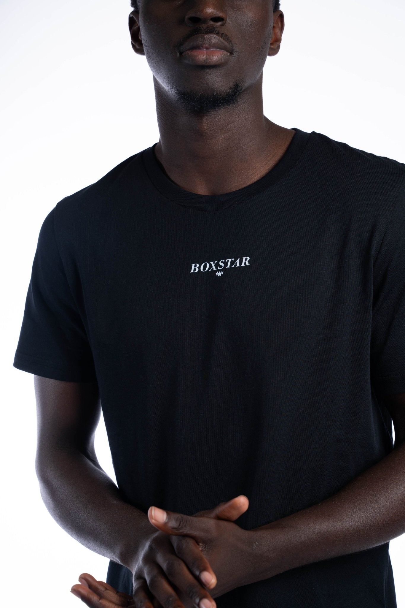 STRAP SEASON BLACK TEE - BOXSTAR DESIGNS