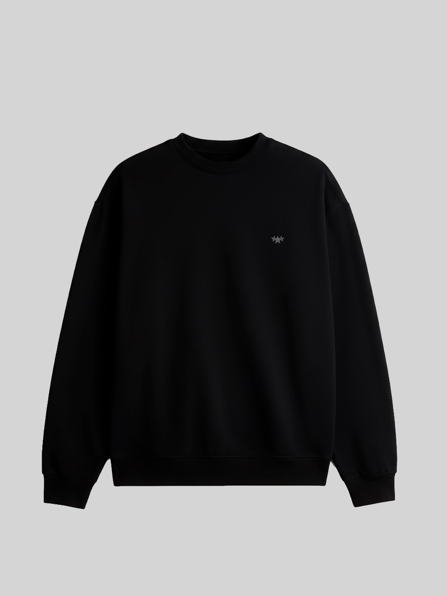 STARS BLACK CREWNECK