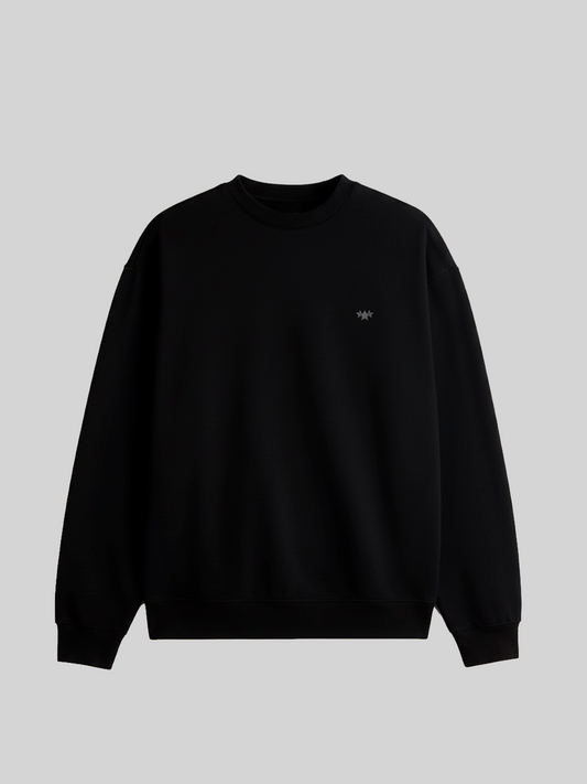 STARS BLACK CREWNECK