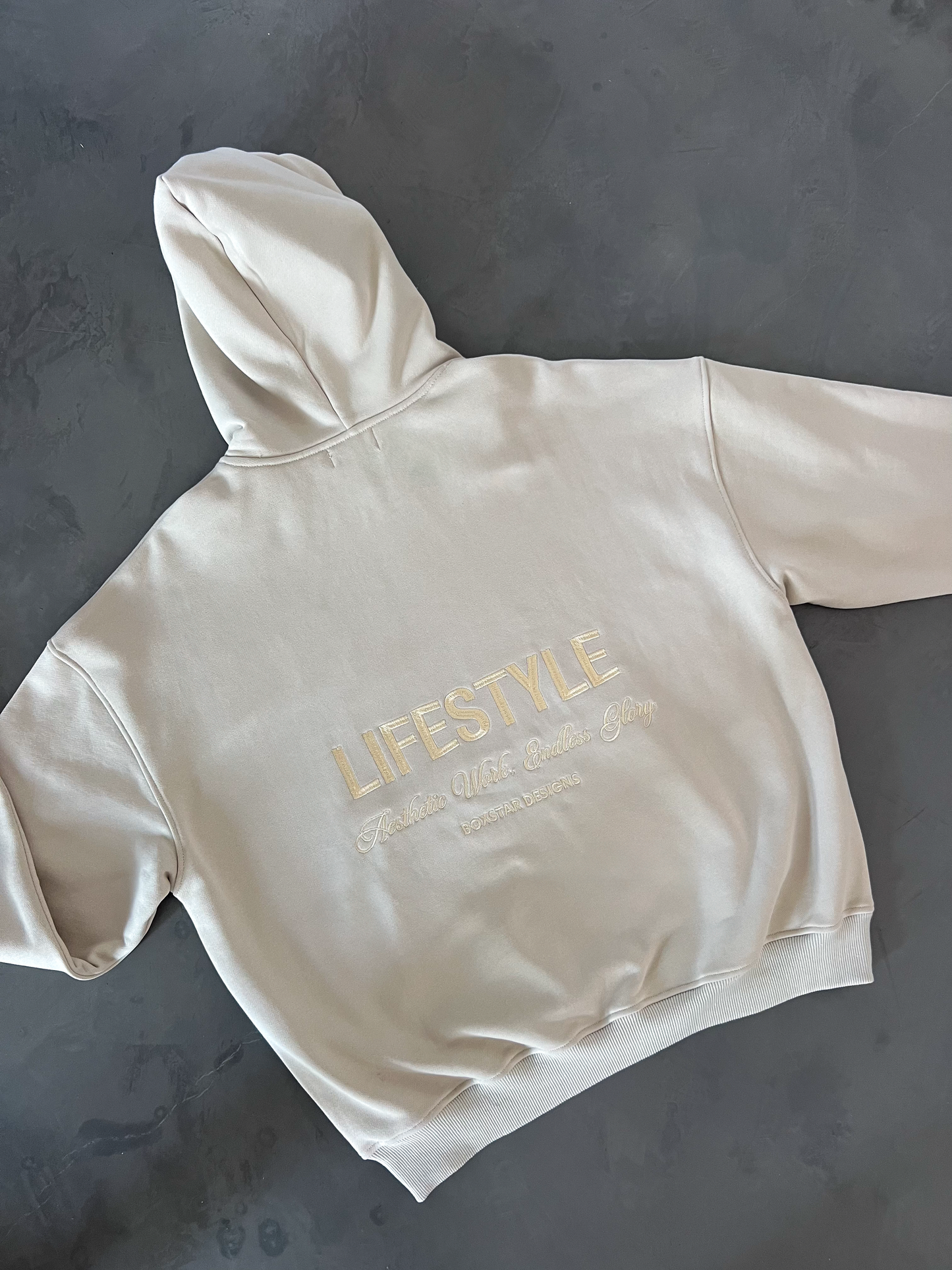 BS CREAM OVERSIZED HOODIE